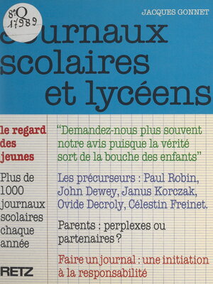 cover image of Journaux scolaires et lycéens